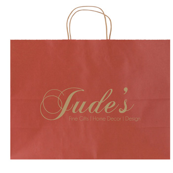 Solid Tinted Kraft Shopping Bags